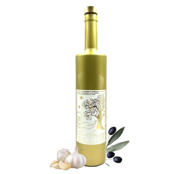 Extra Virgin Olive Oil with Garlic- 100 Ulivi (700 ml)